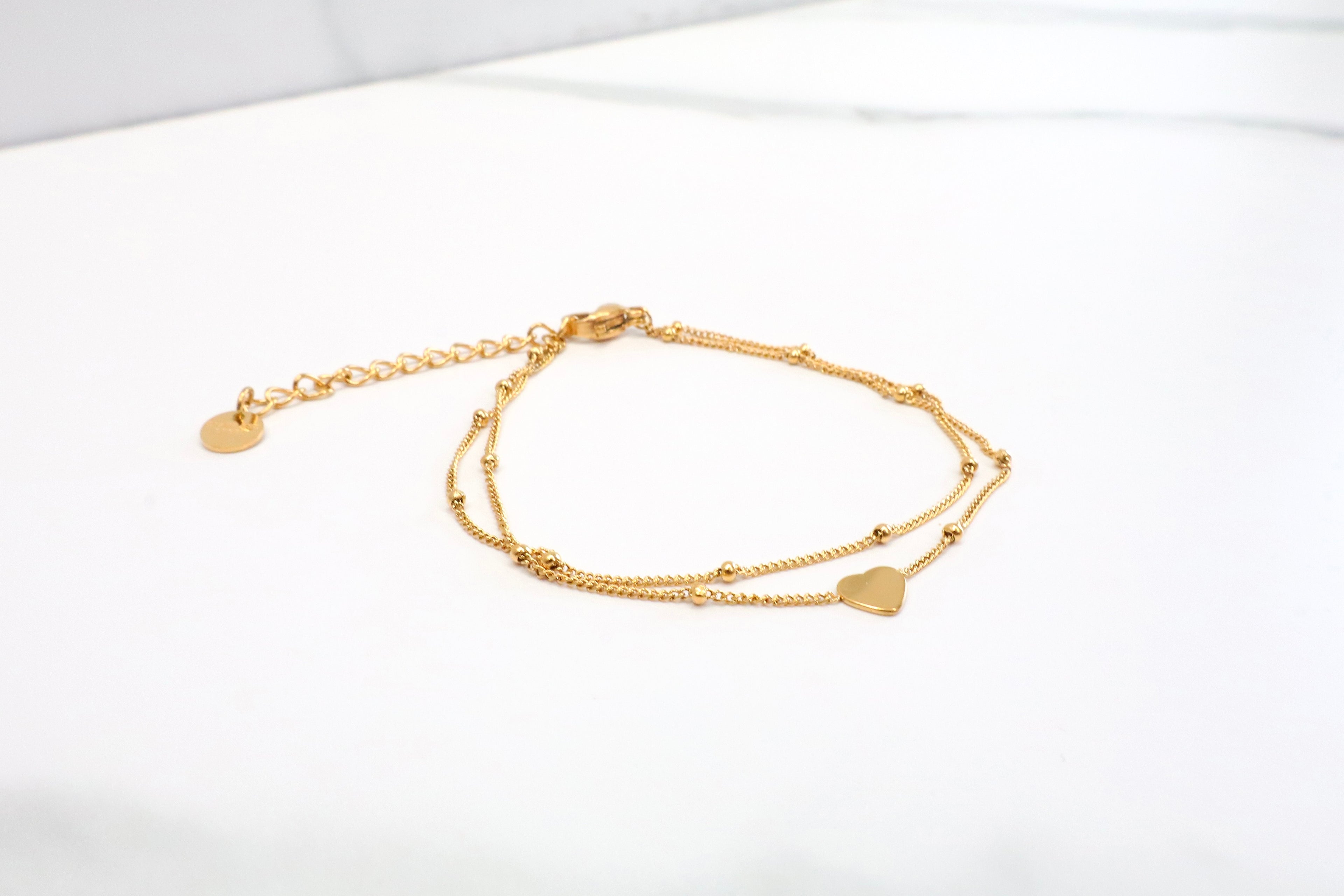 Dubbele armband met hartje