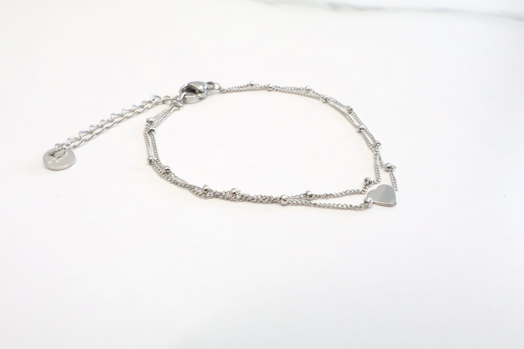 Dubbele armband met hartje