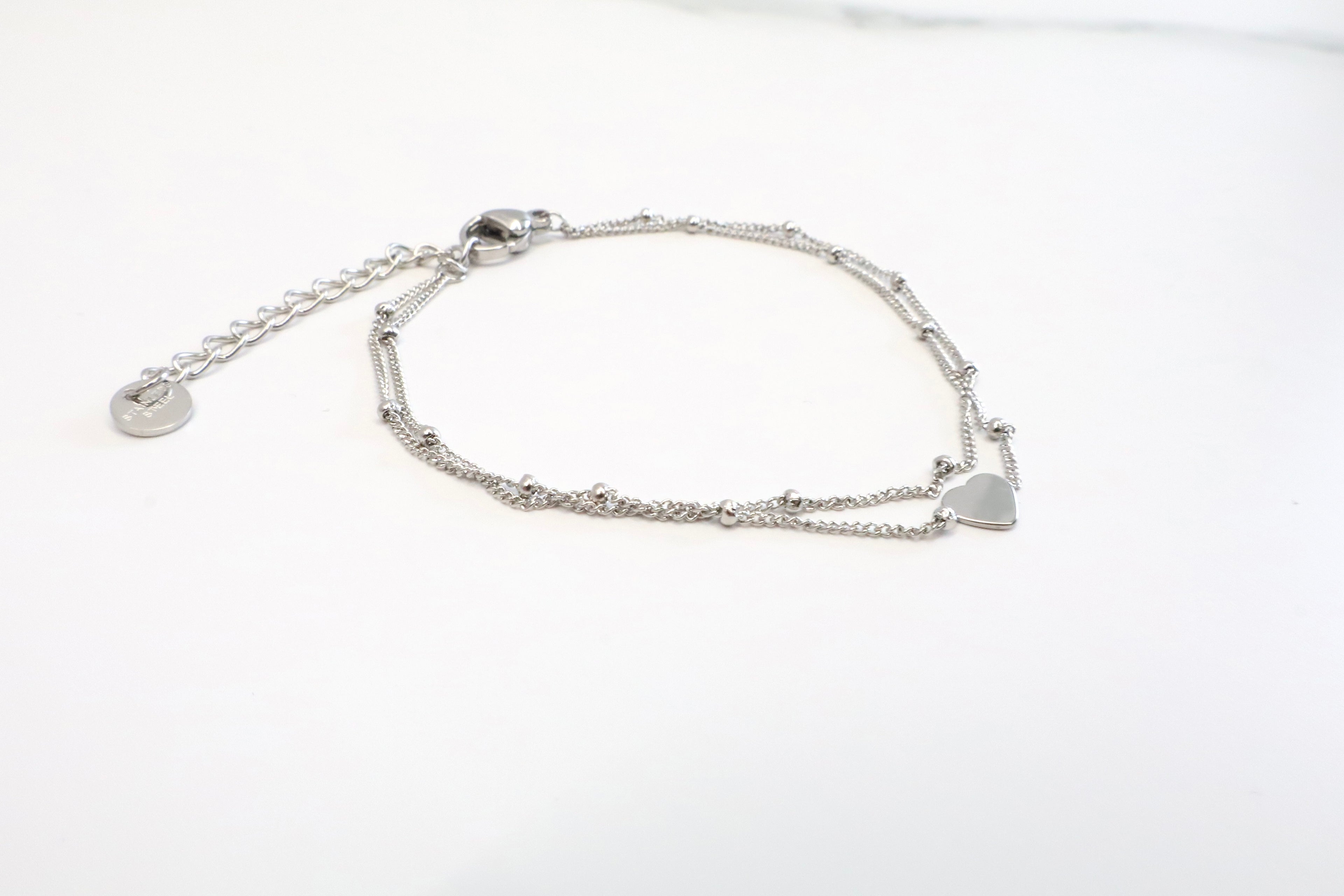 Dubbele armband met hartje