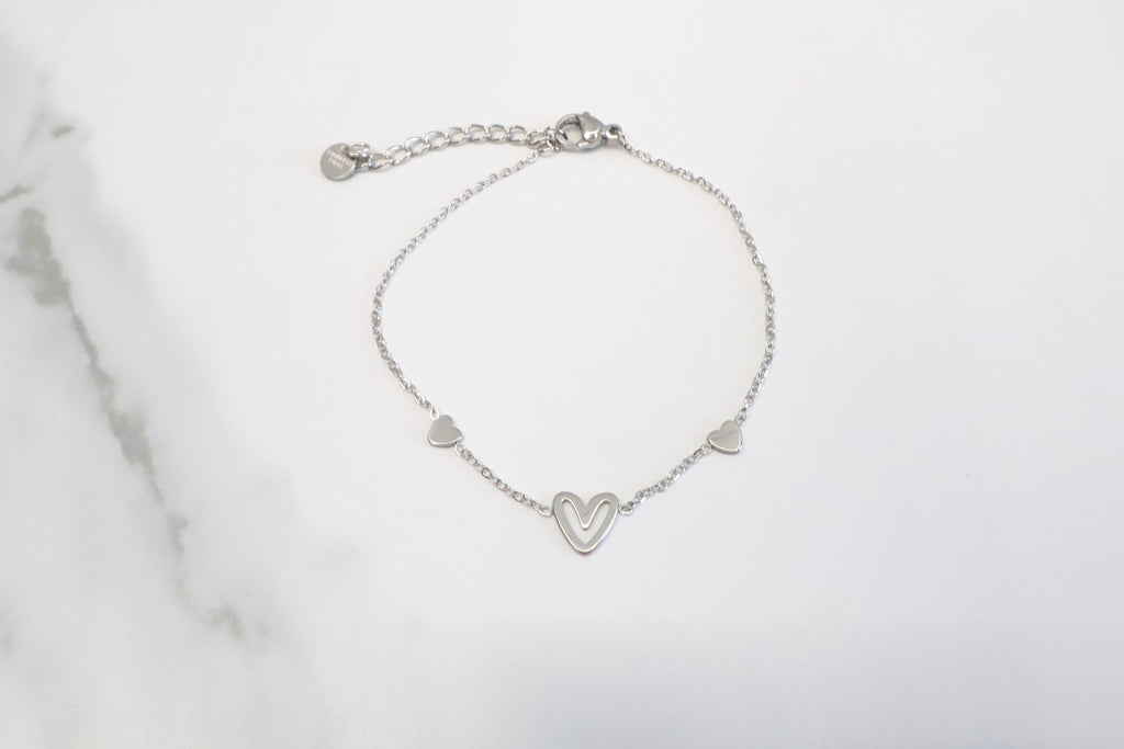 Armband met open hartje