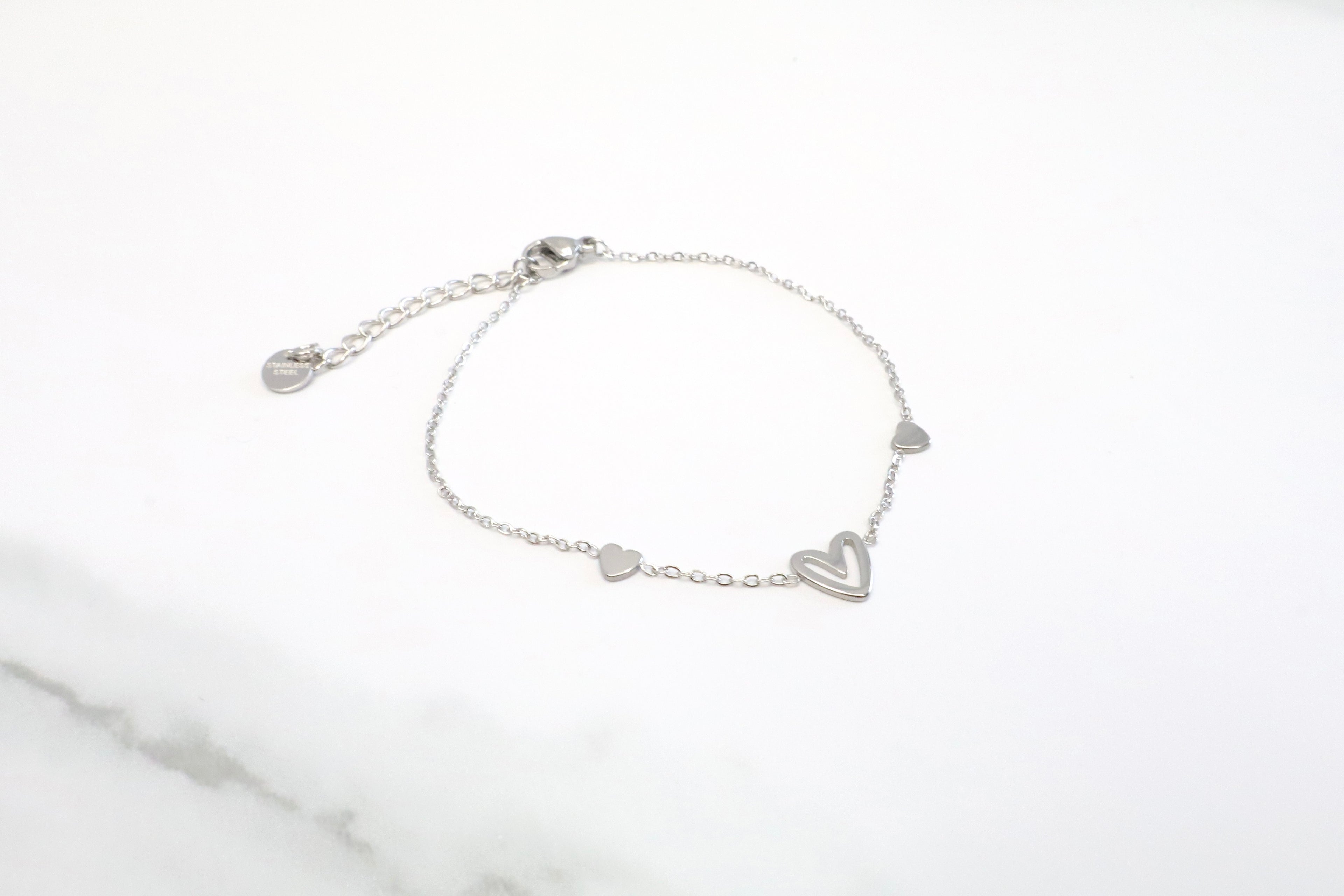 Armband met open hartje